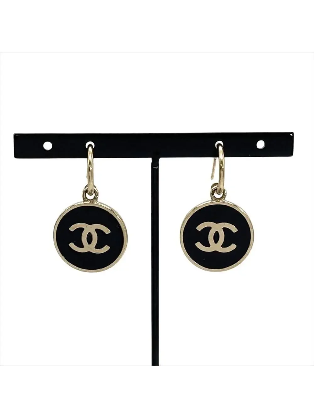 Chanel Cc Logo Circle Earrings Sterling #327627C50B
